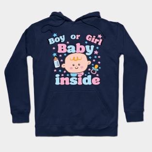 Gender reveal: Baby inside Hoodie